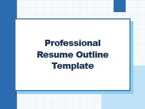 Professional Resume Outline Template Examples & Writing Tips